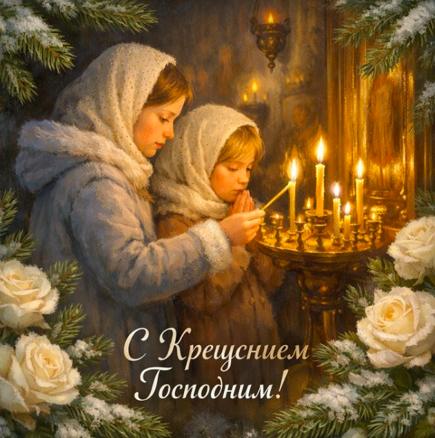 Фото С Крещением Господним-2026: самые красивые и трогательные открытки с поздравлениями 4